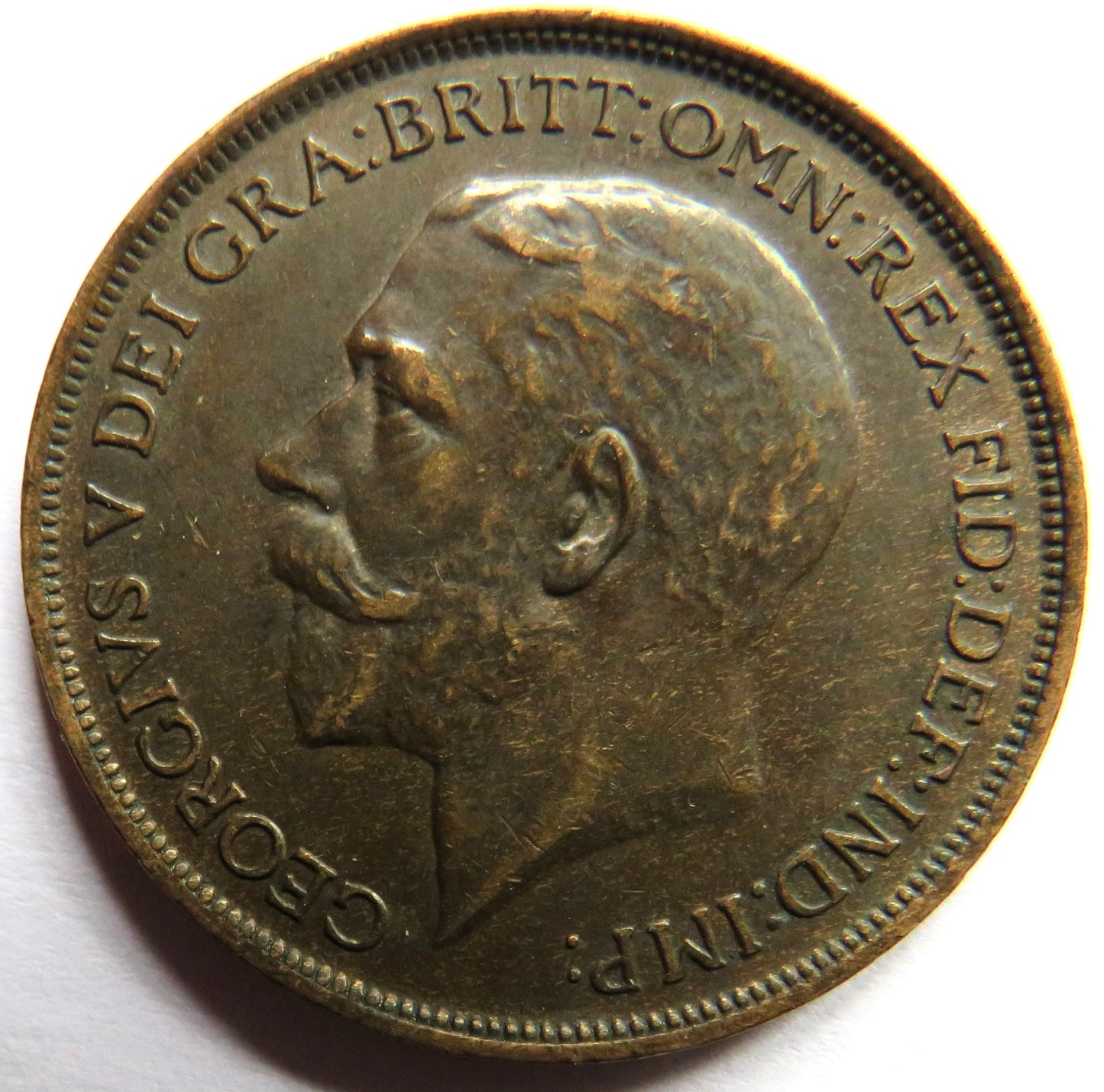 1912-H King George V One Penny Coin In Better Grade - Great Britain