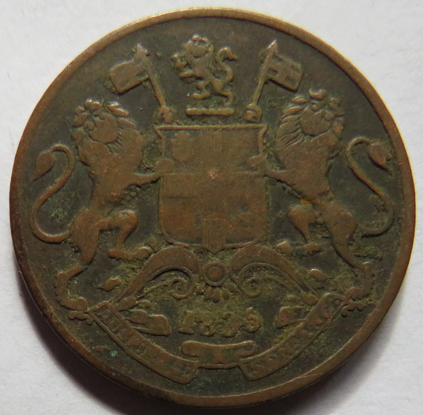 1835 East India Company 1/4 Quarter Anna Coin