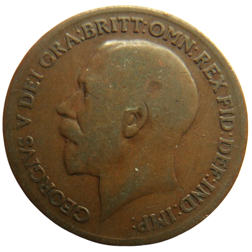 1919-KN King George V One Penny Coin - Great Britain