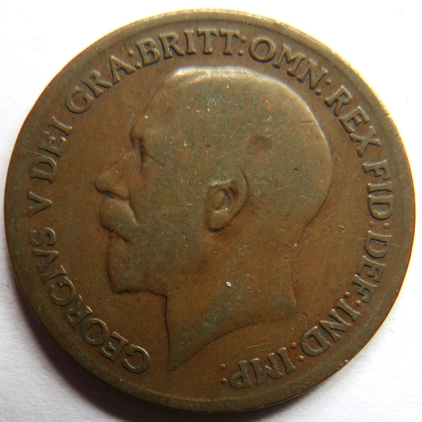1919-KN King George V One Penny Coin - Great Britain