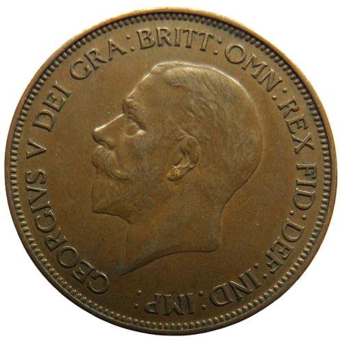 1935 King George V One Penny Coin - Great Britain