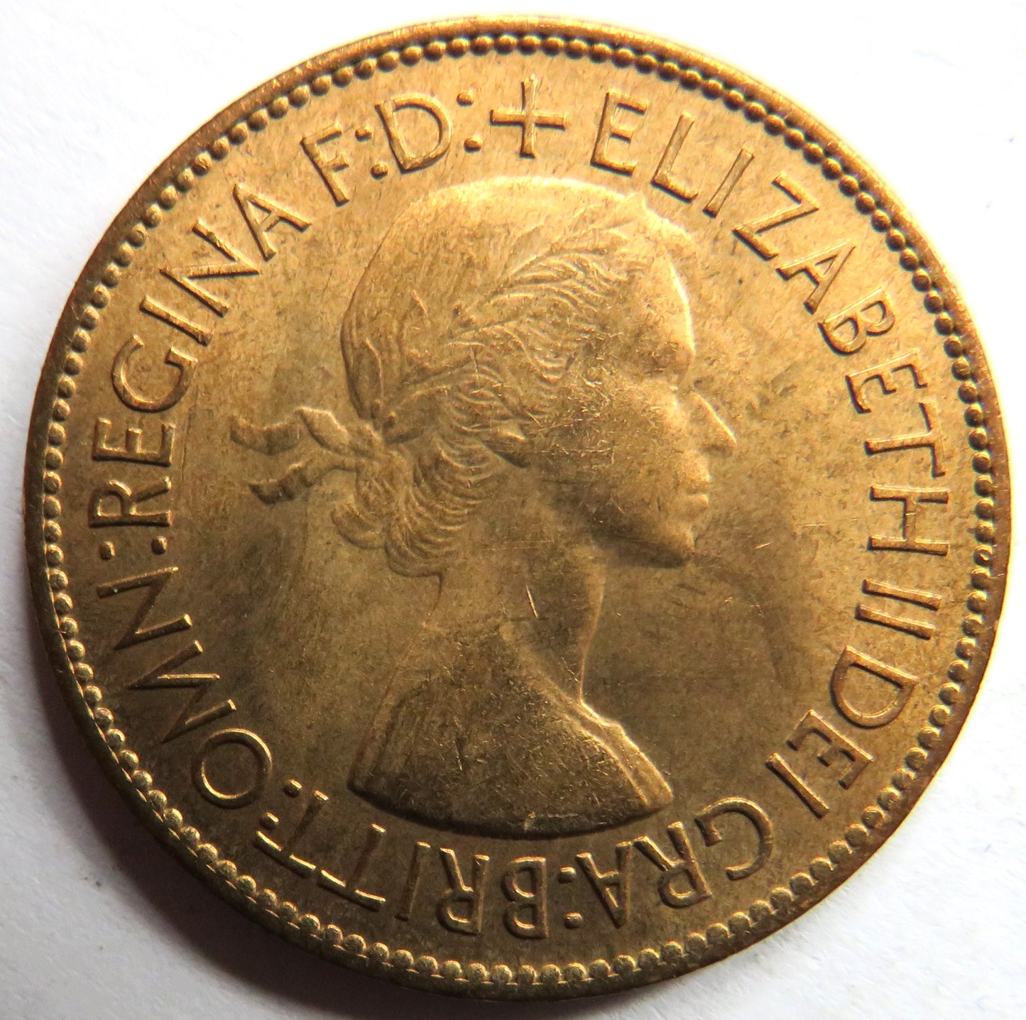 1953 Queen Elizabeth II One Penny Coin In High Grade - Great Britain