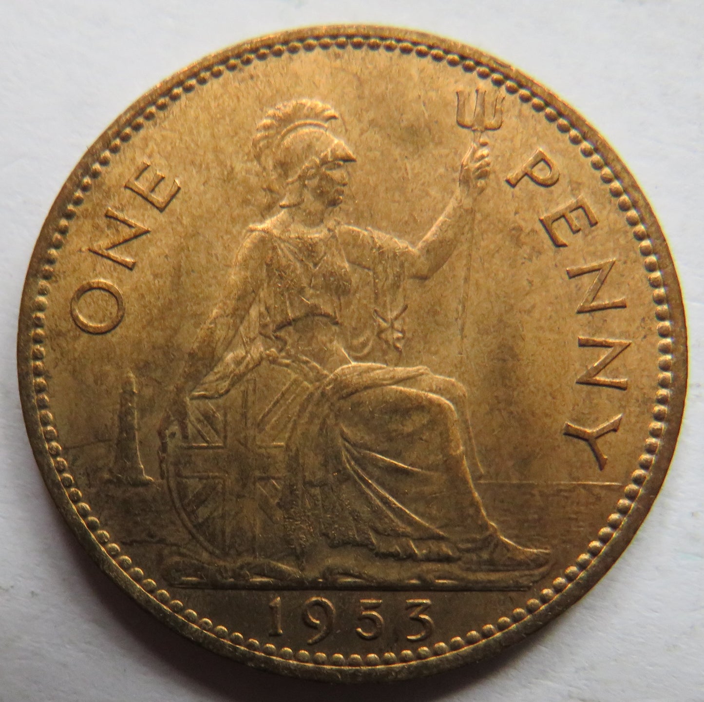 1953 Queen Elizabeth II One Penny Coin In High Grade - Great Britain