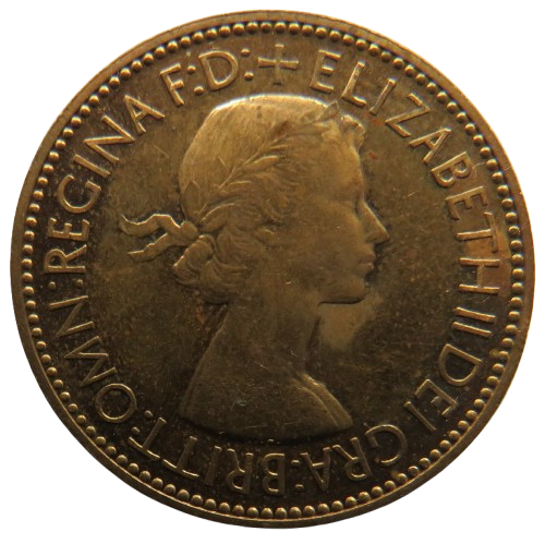 1953 Queen Elizabeth II Proof Halfpenny Coin - Great Britain