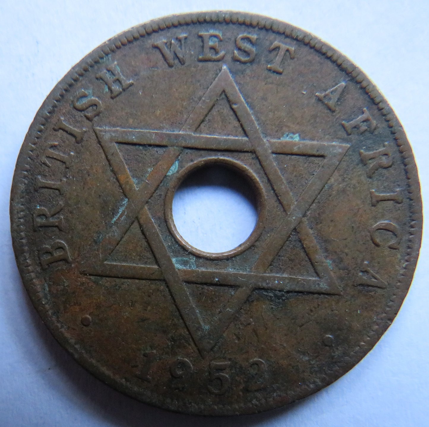 1952 British West Africa One Penny Coin