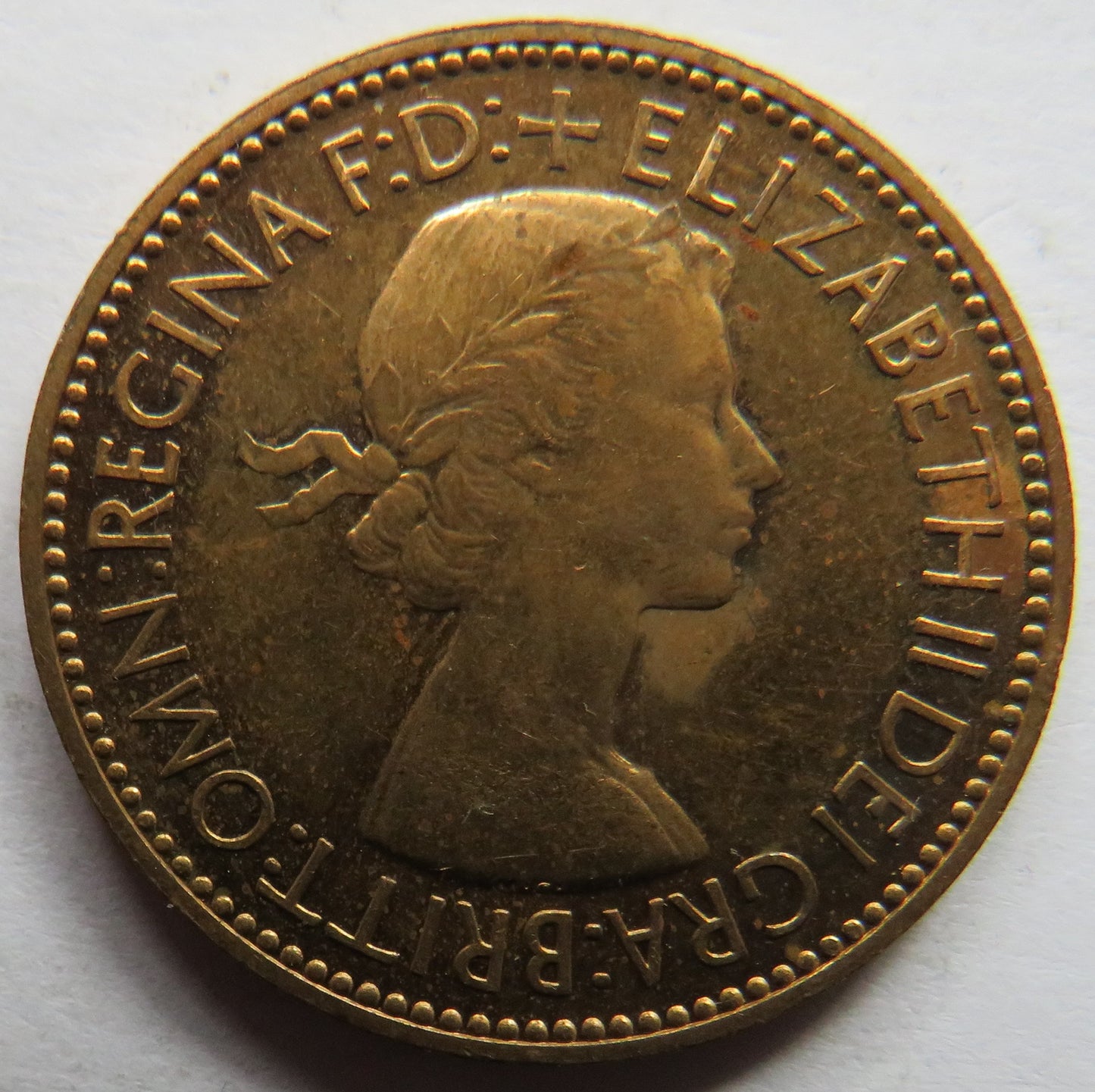 1953 Queen Elizabeth II Proof Halfpenny Coin - Great Britain