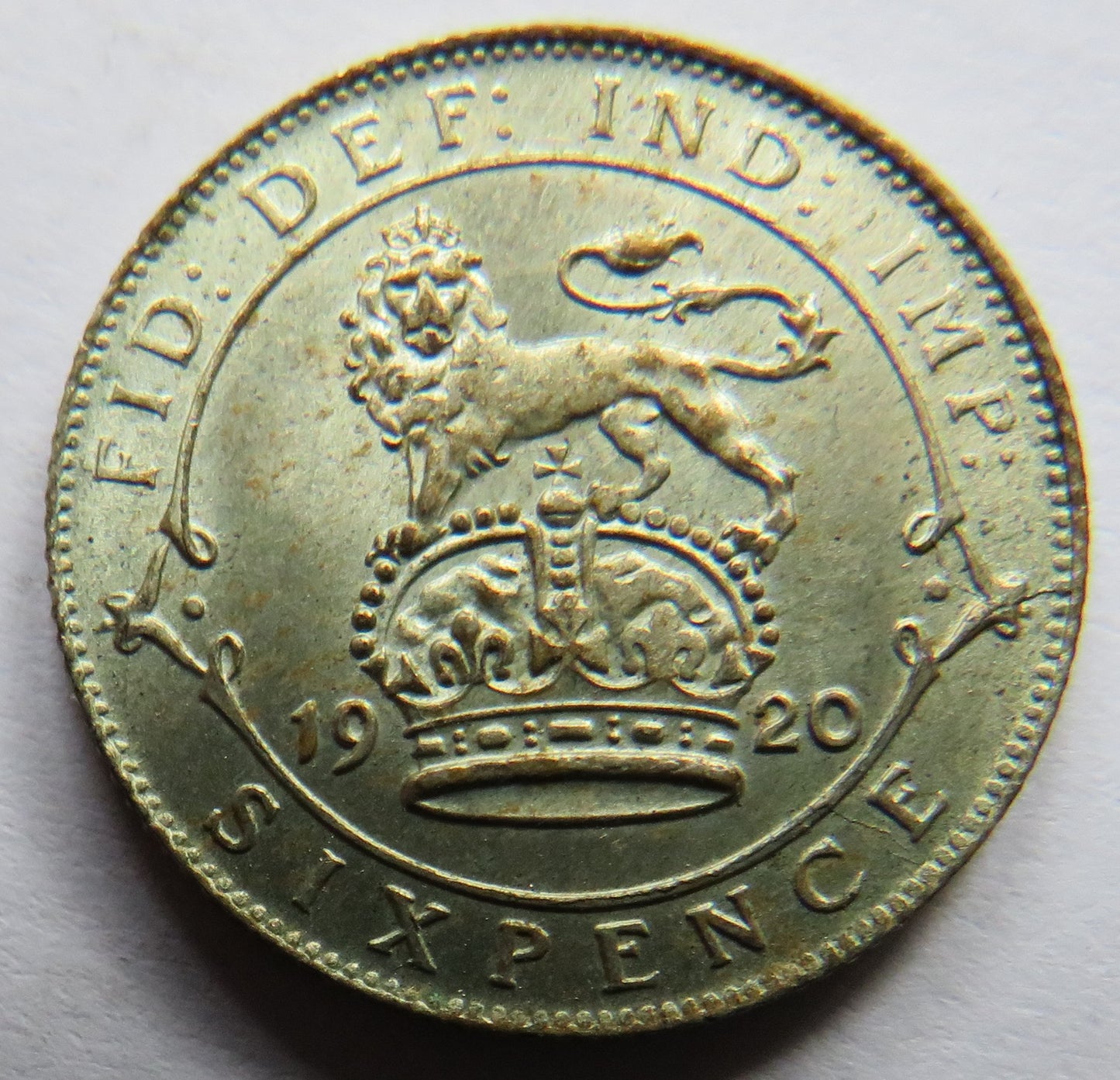 1920 King George V Silver Sixpence Coin - Great Britain