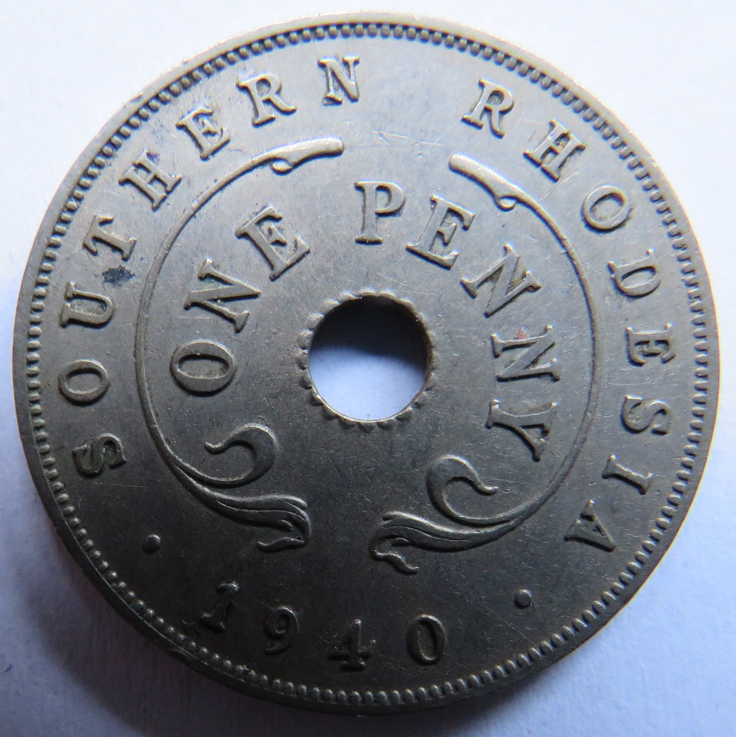 1940 Southern Rhodesia One Penny Coin