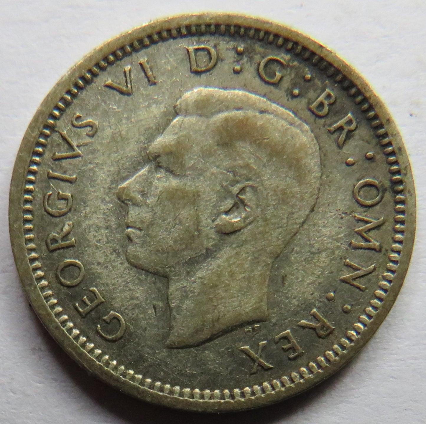 1942 King George VI Silver Threepence Coin - Great Britain