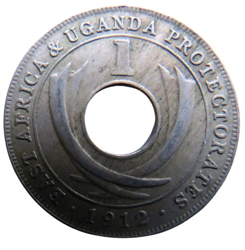 1912 East Africa & Uganda Protectorates One Cent Coin