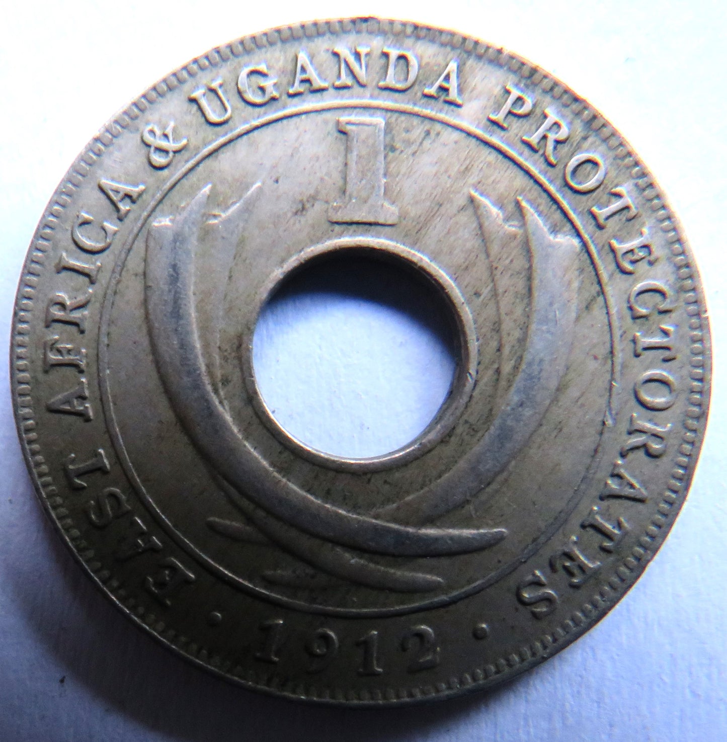 1912 East Africa & Uganda Protectorates One Cent Coin