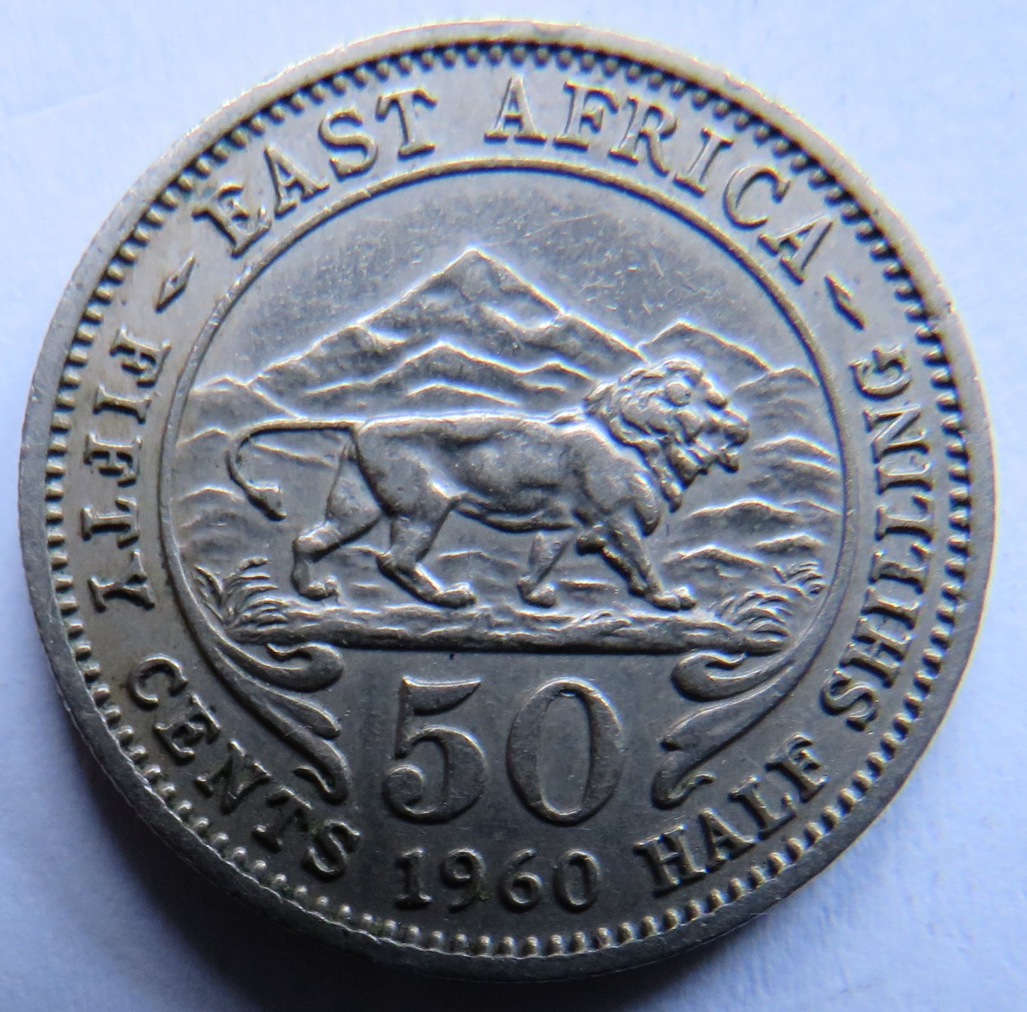 1960 East Africa 50 Cents Coin