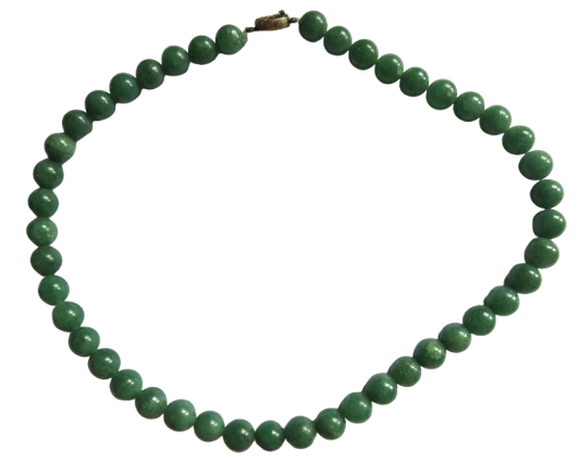 Vintage Jade Bead Ladies Necklace