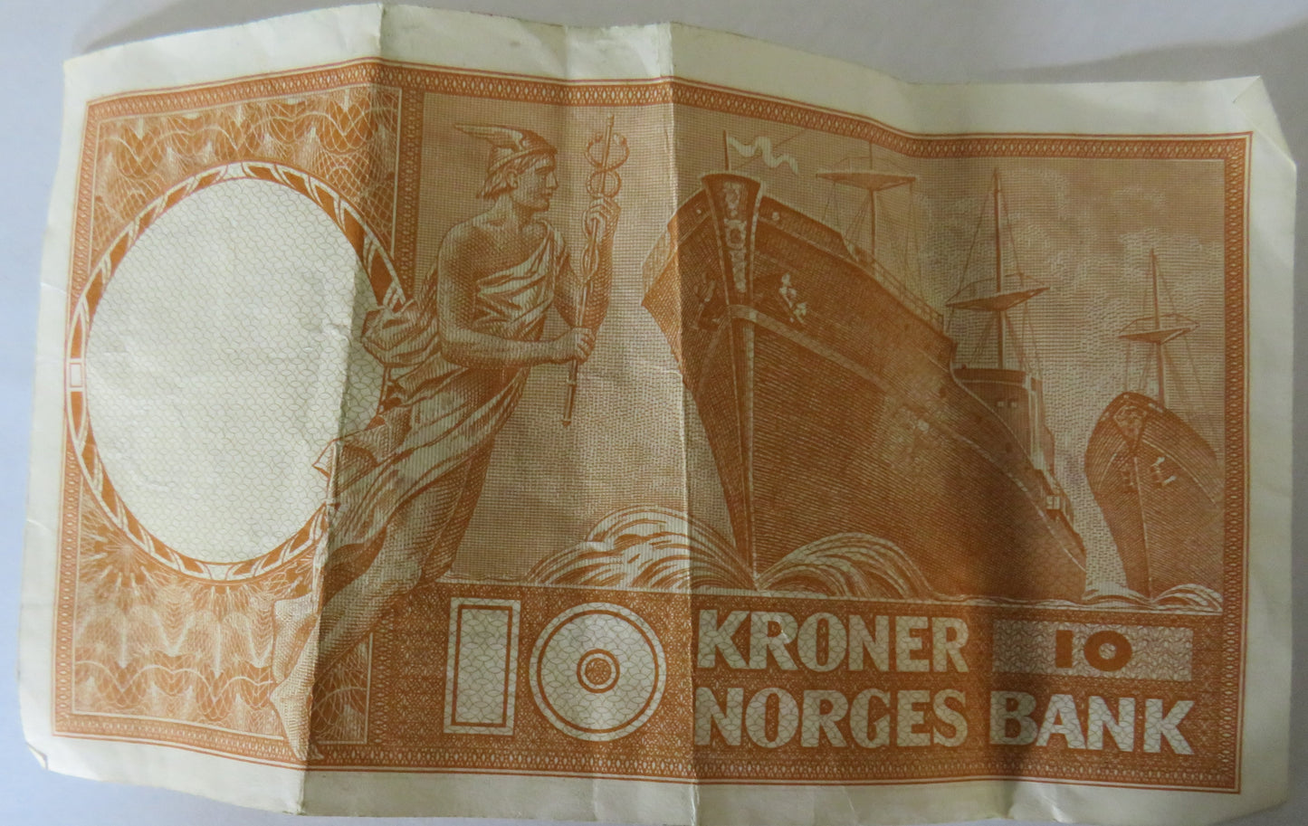 1964 Norway 10 Kroner Banknote