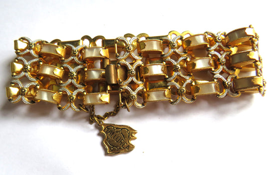 Vintage Mallorca Damascene Triple Row Bracelet