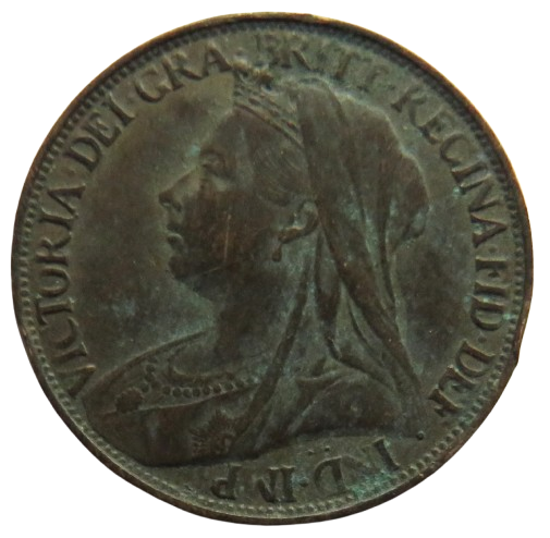 1897 Queen Victoria Farthing Coin - Great Britain