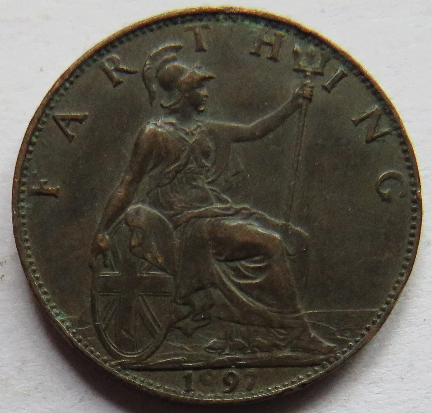 1897 Queen Victoria Farthing Coin - Great Britain