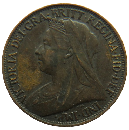 1900 Queen Victoria Farthing Coin - Great Britain