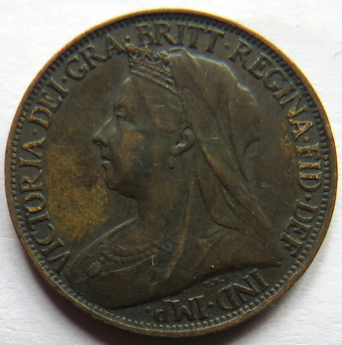 1900 Queen Victoria Farthing Coin - Great Britain