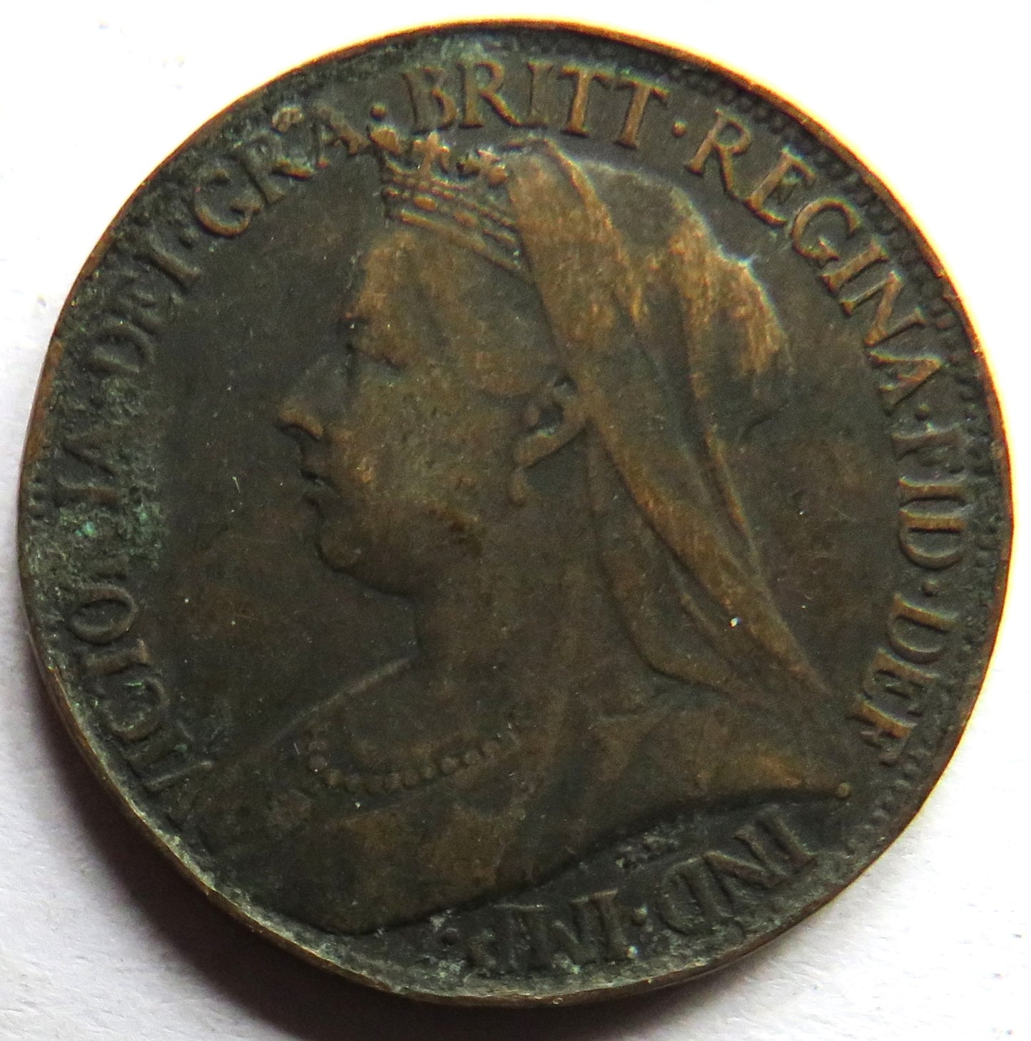 1901 Queen Victoria Farthing Coin - Great Britain