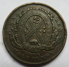 Load image into Gallery viewer, 1844 Province Of Canada Bank Of Montreal Halfpenny Bank Token
