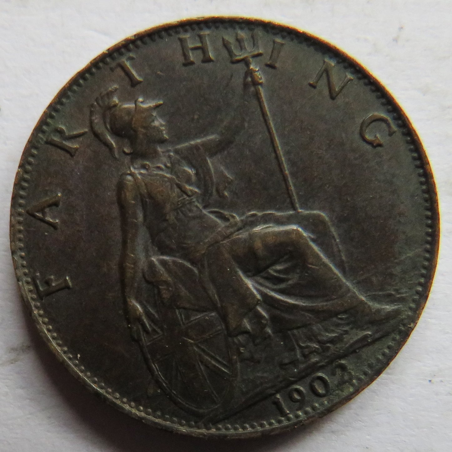 1902 King Edward VII Farthing Coin - Great Britain