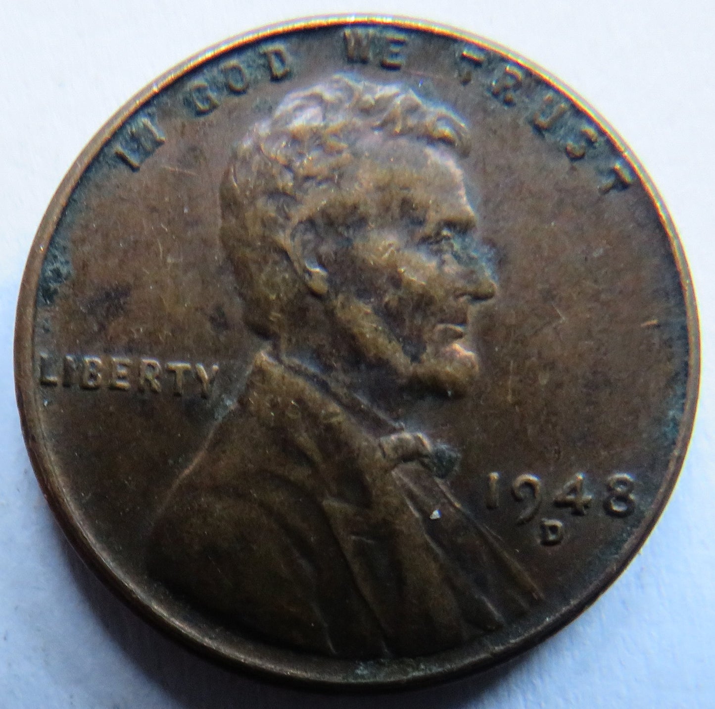 1948-D USA Lincoln One Cent Coin