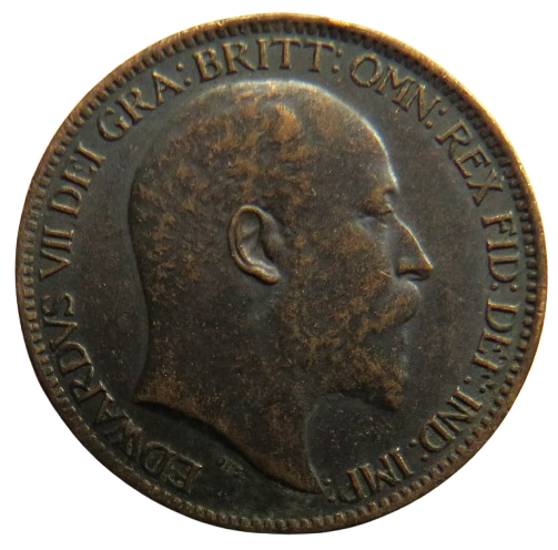 1904 King Edward VII Farthing Coin - Great Britain