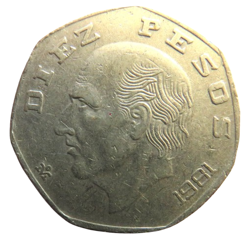 1981 Mexico 10 Pesos Coin