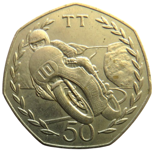 1982 Isle of Man 50p Fifty Pence Coin TT