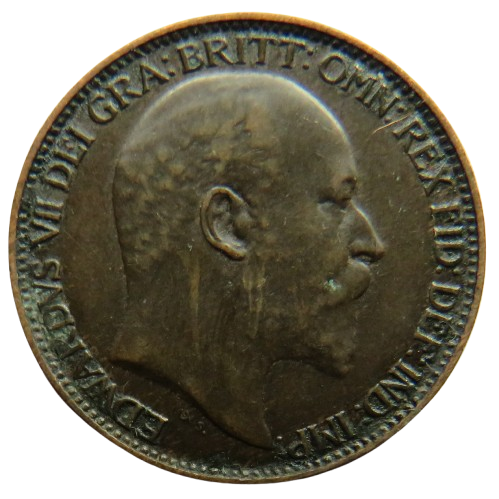 1907 King Edward VII Farthing Coin - Great Britain