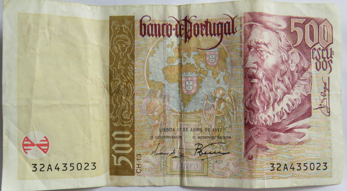 1997 Portugal 500 Escudos Banknote