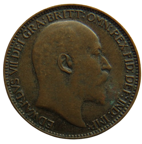 1907 King Edward VII Farthing Coin - Great Britain