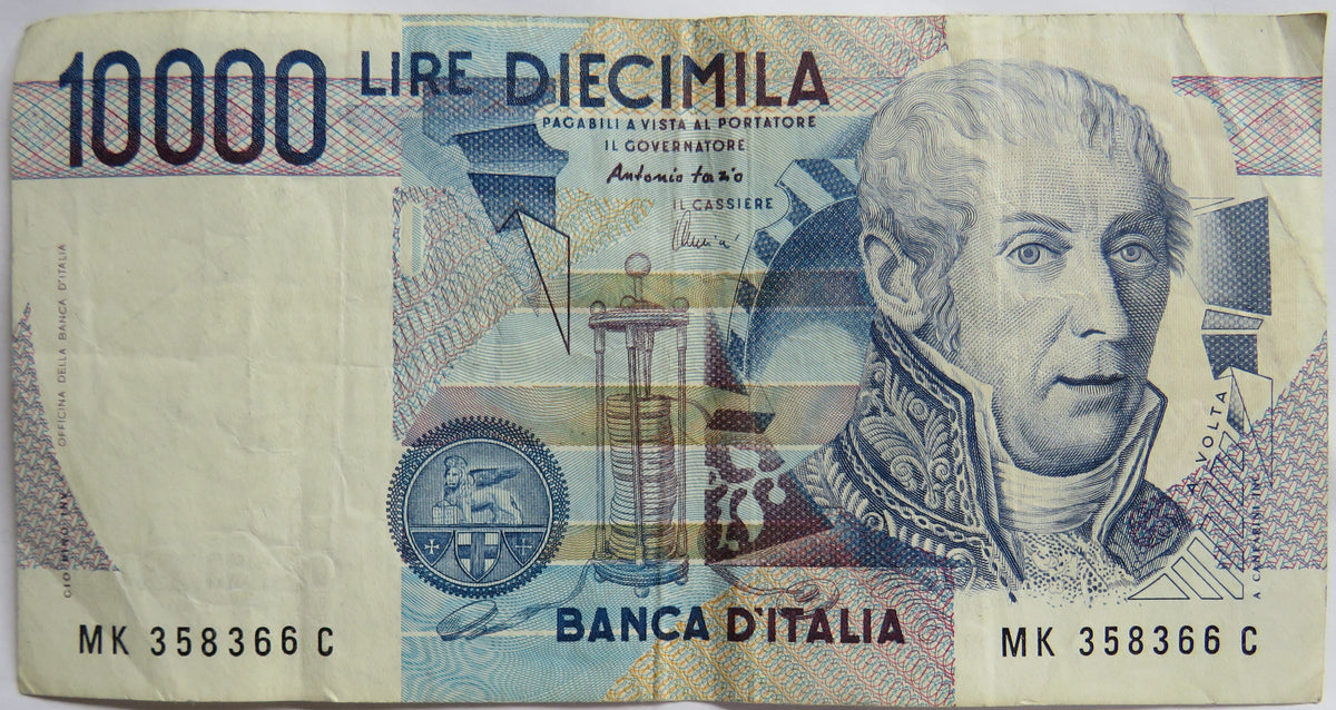 1984 Italy 10000 Lire Banknote