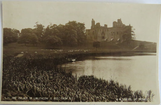 Vintage Postcard of The Palace of Linlithgow &  Peel From N. E.