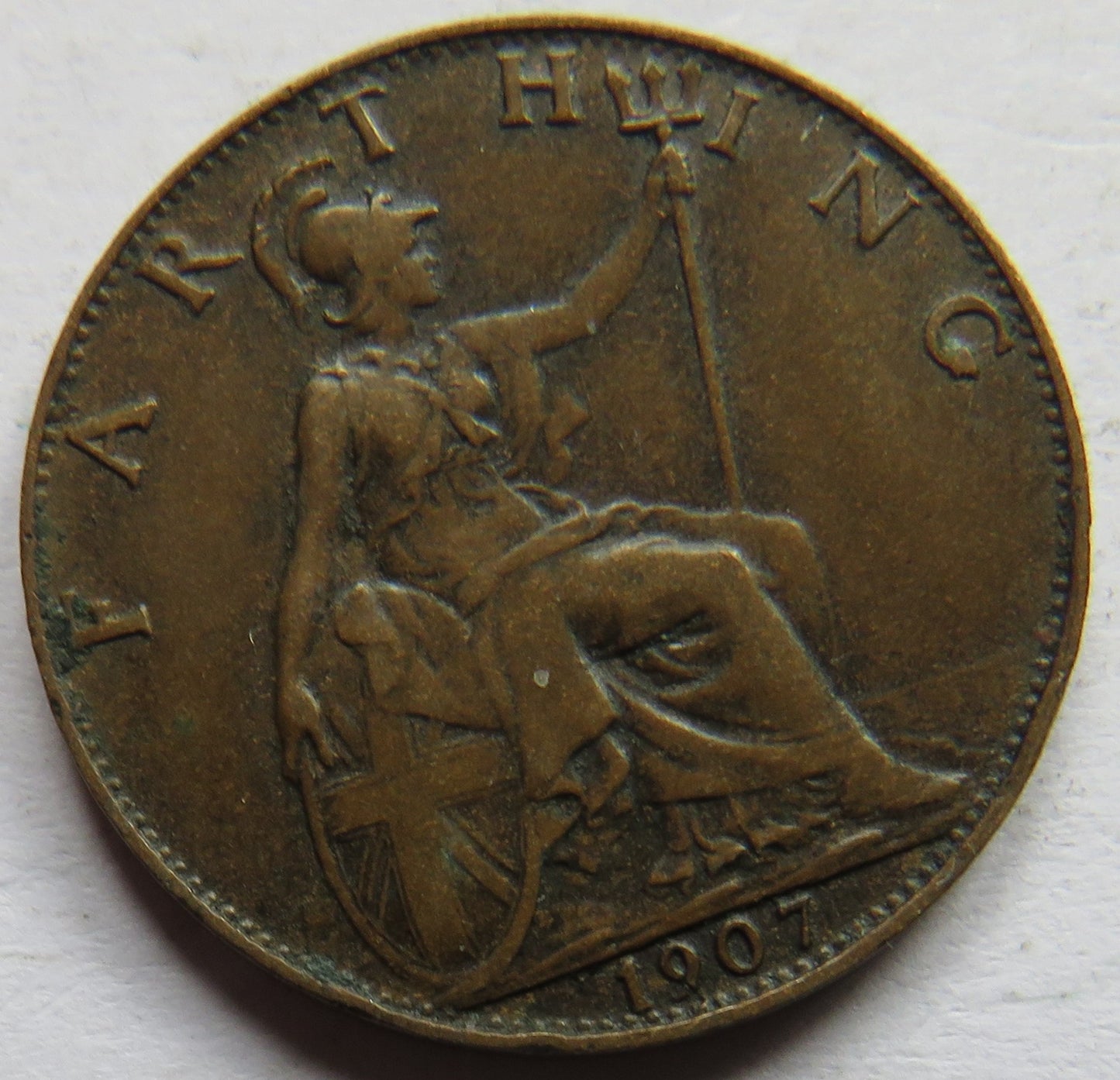 1907 King Edward VII Farthing Coin - Great Britain