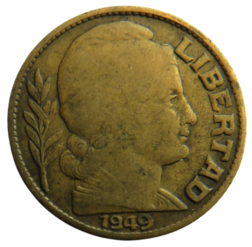 1949 Brazil 10 Centavos Coin