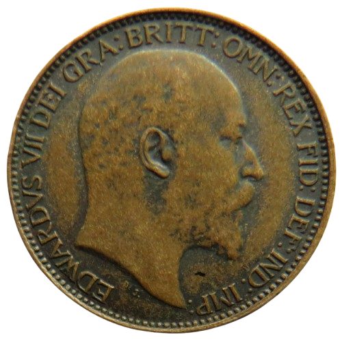 1908 King Edward VII Farthing Coin - Great Britain