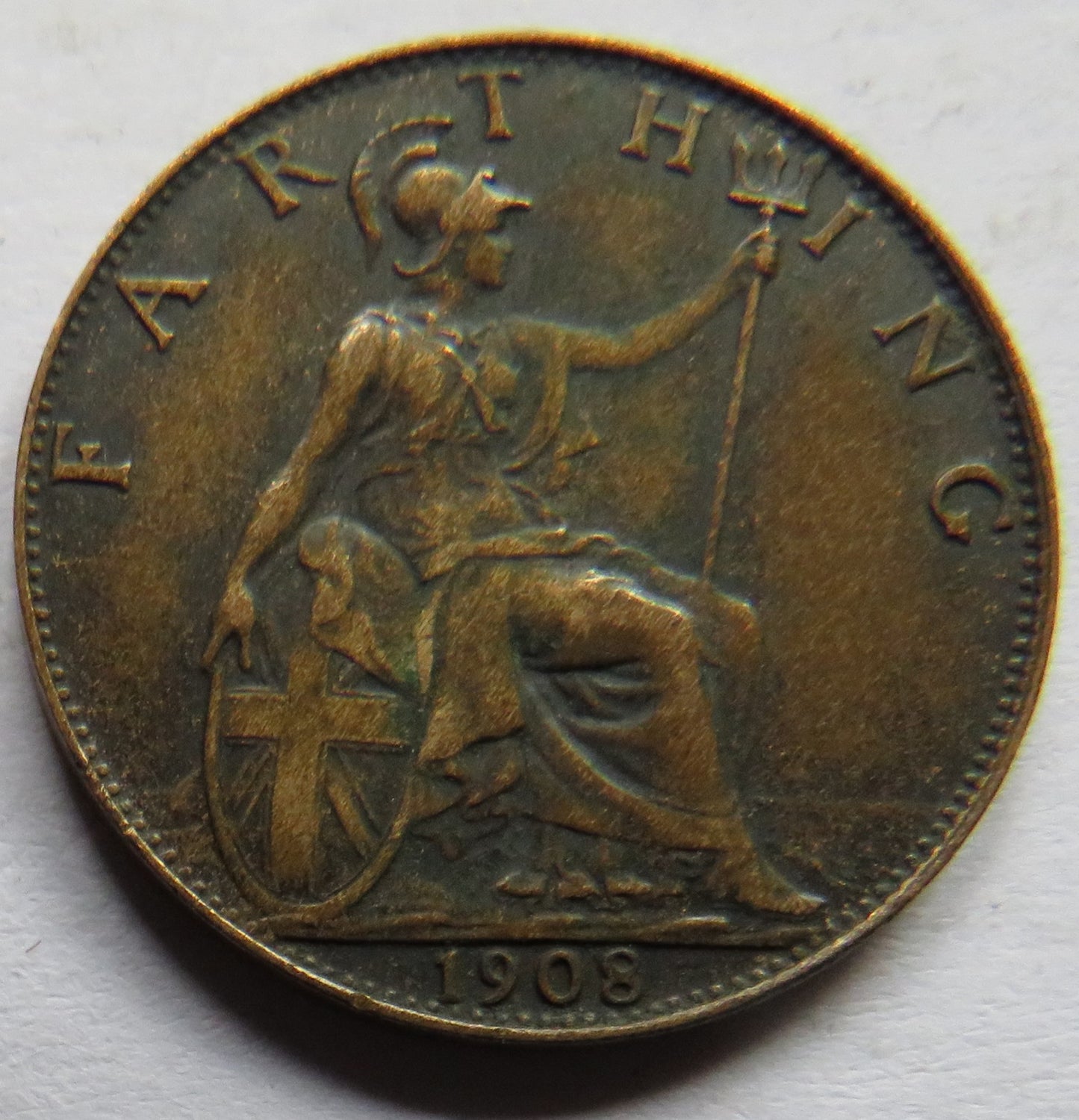 1908 King Edward VII Farthing Coin - Great Britain