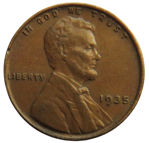 1935 USA Lincoln One Cent Coin