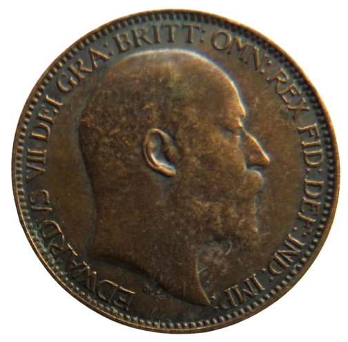 1909 King Edward VII Farthing Coin - Great Britain