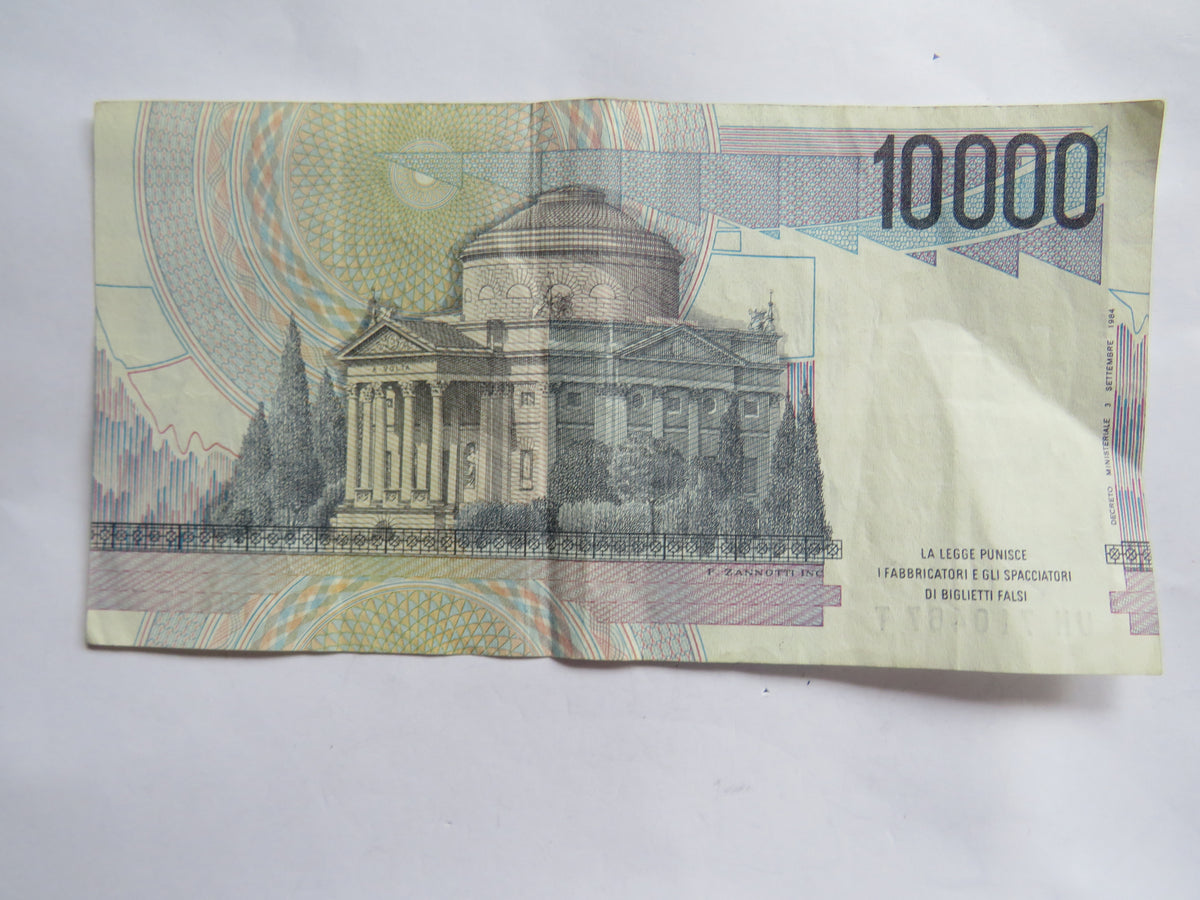1984 Italy 10000 Lire Banknote