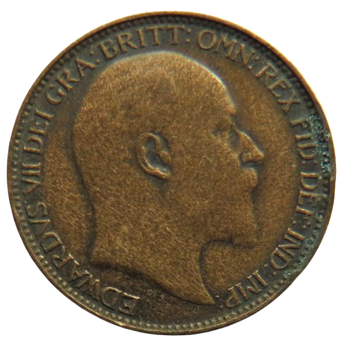 1909 King Edward VII Farthing Coin - Great Britain