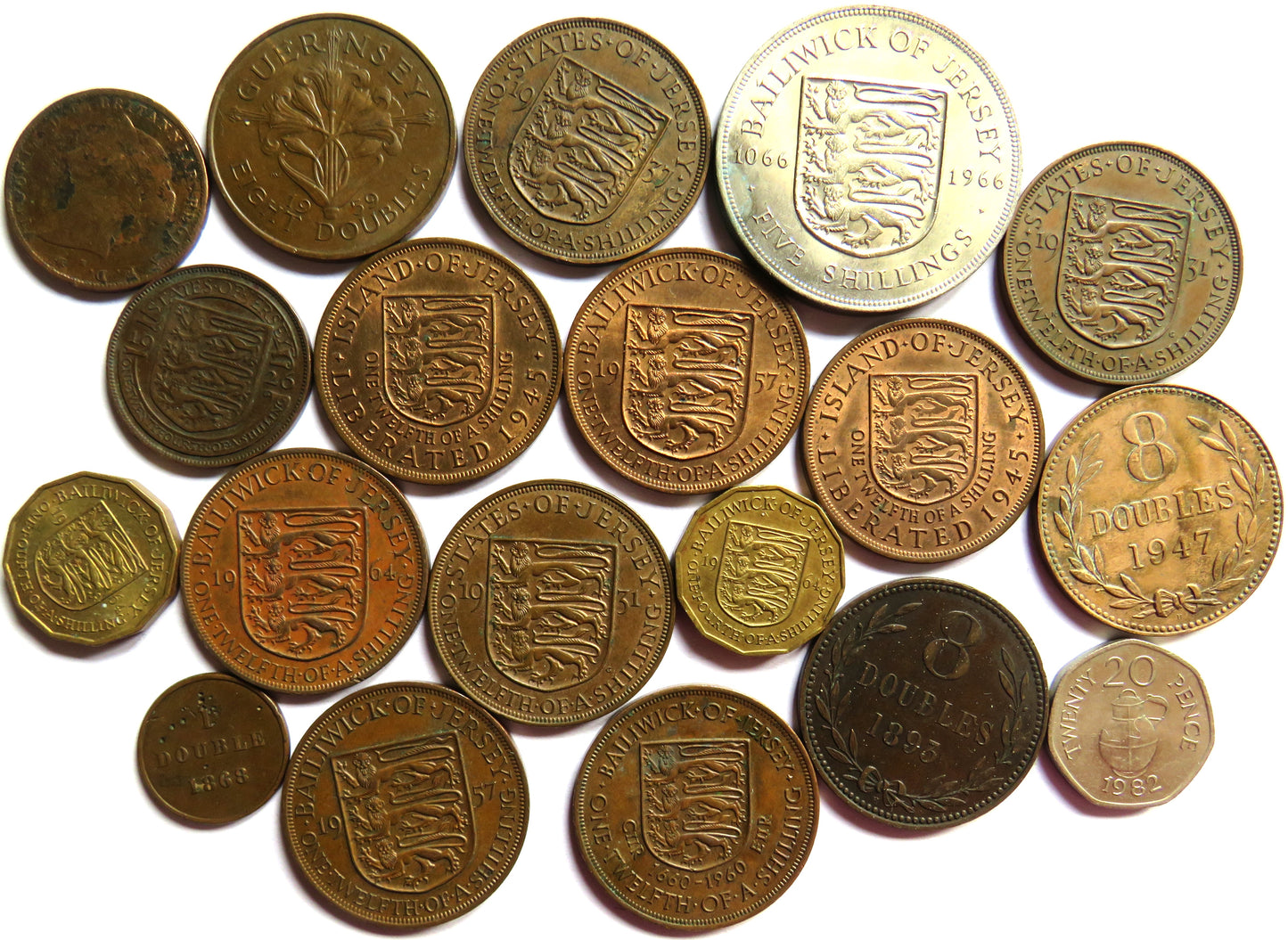 A Small  Collection of Old Coins From Jersey & Guernsey