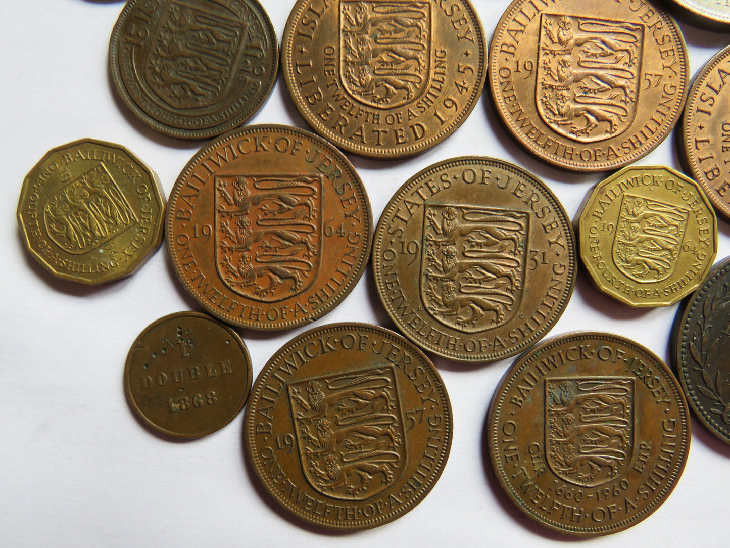 A Small  Collection of Old Coins From Jersey & Guernsey