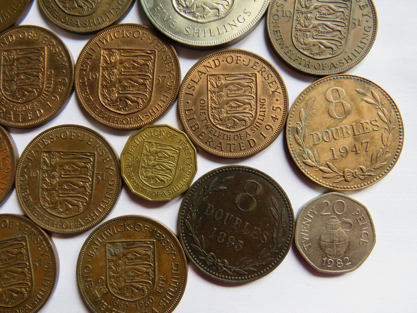 A Small  Collection of Old Coins From Jersey & Guernsey