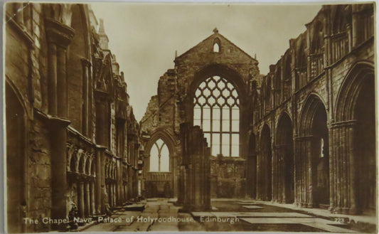 Vintage Postcard of The Chapel Nave Palace of Holyrood Edinburgh