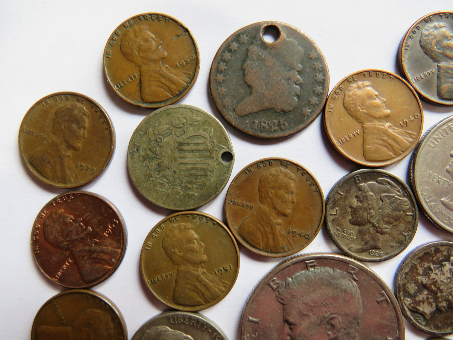 A Good Collection of Old Coins From The USA Inc Silver Dimes