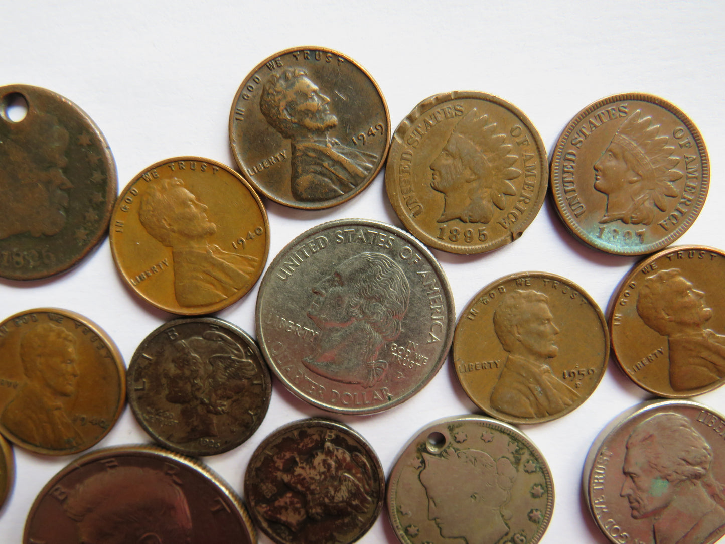A Good Collection of Old Coins From The USA Inc Silver Dimes