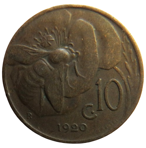1920 Italy 10 Centesimi Coin
